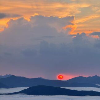 coucher de soleil en bivouac pyrénées - gandalha voyages