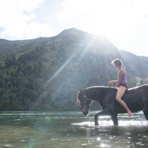 rando à cheval lac et montagne pyrénées - gandalha